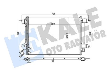 Радіатор кондиціонера Volkswagen Beetle, Jetta IV OTO RADYATOR Kale 343285