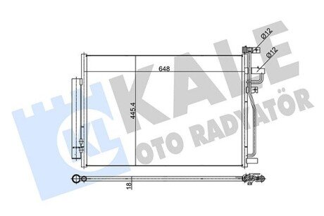 Радіатор кондиціонера Chevrolet Captiva - Opel Antara, Vauxhall Antara Condenser OTO RADYATOR Kale 343310