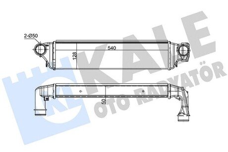 BMW Інтеркулер 3 E46 320/330d 99- Kale 343400