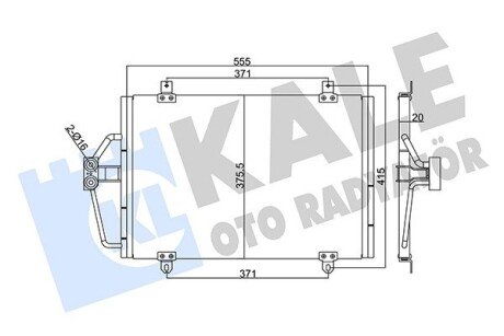 RENAULT Радіатор кондиціонера (конденсатор) Megane I 95- Kale 344320