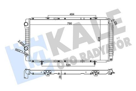 FIAT радіатор охолодження Ducato,Citroen Jumper,Peugeot 1.9D/2.8TD 94- Kale 344340