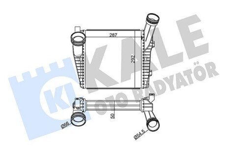 Інтеркулер VW Touareg, Porsche Cayenne OTO RADYATOR Kale 344745