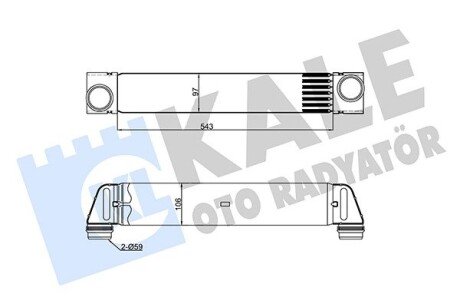 BMW Интеркулер 5 E60 520d/530d 05- Kale 344815