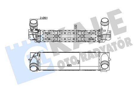 BMW Інтеркулер X3 F25,X4 F26 3.0d 11- Kale 344830