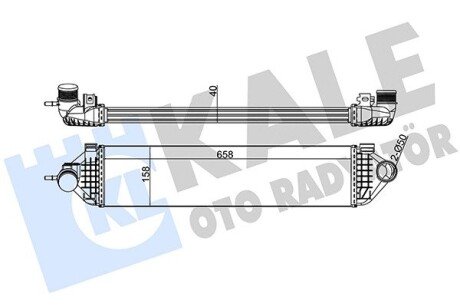 Інтеркулер Ford C-Max II, Focus III, Grand C-Max, Kuga II OTO RADYATOR Kale 344915