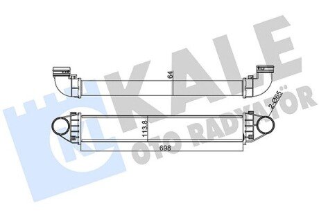 DB інтеркулер W169/B245 2.0CDI 04- Kale 344970