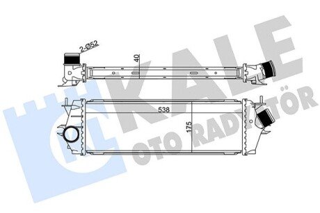 Інтеркулер Nissan Primastar, Opel VIVaro A, Renault Trafic II OTO RADYATOR Kale 345030