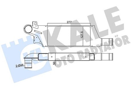 OPEL Інтеркулер Combo Tour,Corsa C 1.7DI 00- Kale 345040