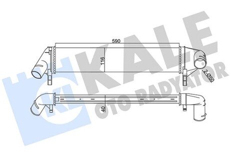 Інтеркулер Renault Logan (05-) OTO RADYATOR Kale 345085