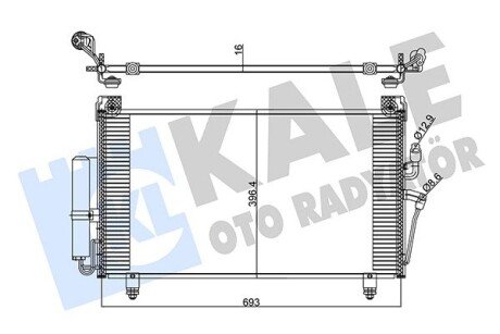 Радіатор кондиціонера Mitsubishi Outlander I OTO RADYATOR Kale 345255