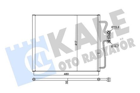 BMW Радіатор кондиціонера (конденсатор) 7 E38 94-97 Kale 345320