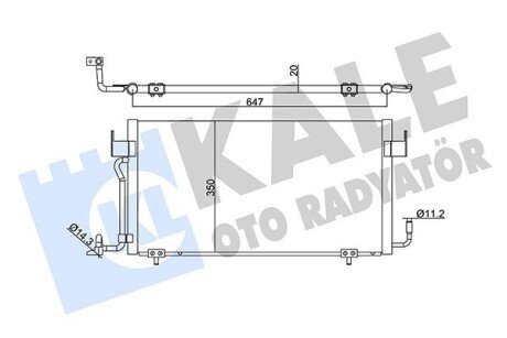 CITROEN Радіатор кондиціонера (конденсатор) Berlingo,Partner 1.8D/1.9D 96- Kale 345340