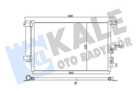 FIAT Радіатор кондиціонера (конденсатор) Alfa Romeo 147/156 1.6/3.2 Kale 345365