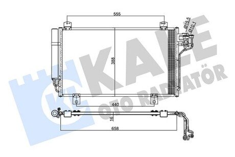 Радіатор кондиціонера Mazda 6 OTO RADYATOR Kale 345495