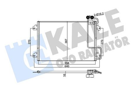 RENAULT Радіатор кондиціонера (конденсатор) Megane Scenic, Scenic I 98- Kale 345550 (фото 1)