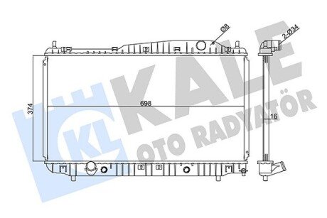 CHEVROLET Радіатор охолодження Evanda 2.0 02- Kale 345885