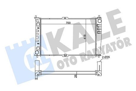 KIA Радіатор сист. охолодження Carnival 2.9TD/CRDI 99- Kale 345940