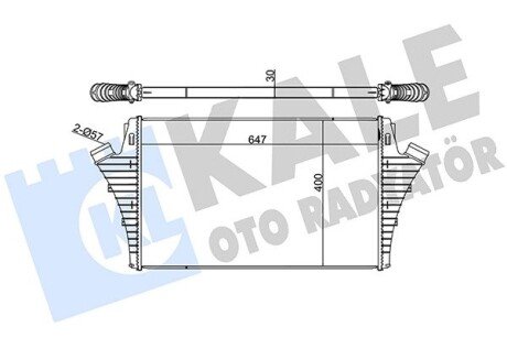 OPEL Інтеркулер Signum,Vectra C,Saab 9-3,Cadillac BLS 2.0 16V Turbo/2.2DTI 16V 02- Kale 346000