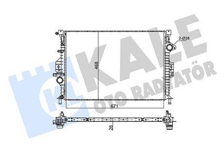 FORD радіатор охолодження C-Max,Focus,Galaxy,Mondeo IV,LandRover,Volvo 1.6/2.0TDCi Kale 346120 (фото 1)