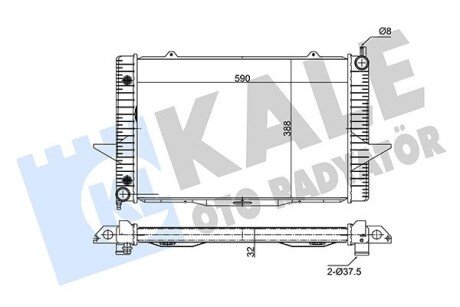 VOLVO радіатор охолодження C70/S70/V70/XC 70 2.0/2.5 97- Kale 346225