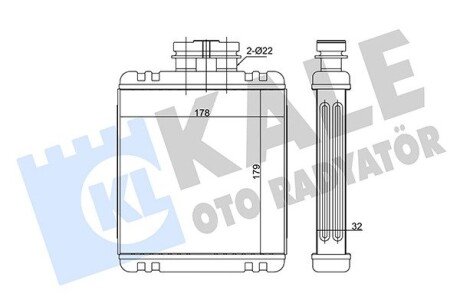 VW Радіатор опалення Polo,Skoda Fabia,Roomster Kale 346260