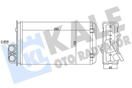 PEUGEOT Радіатор опалення 405 I,II Kale 346305