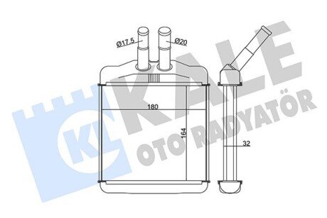 Радіатор обігрівача Ланос/Сенс алюм (паяний) OTO RADYATOR Kale 346330