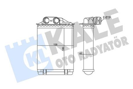 FIAT Радіатор опалення 500,Panda,Ford Ka Kale 346355