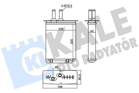 FIAT радіатор опалення Barchetta,Punto Kale 346370