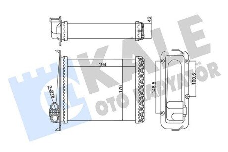 VOLVO Радіатор опалення 850/C70/S70/V70,XC70 Kale 346435