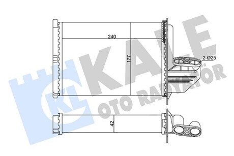 BMW Радіатор опалення 3 E36 91- Kale 346470