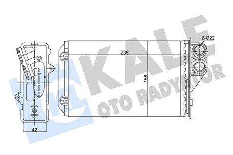 CITROEN Радиатор отопления C5 I 01- Kale 346475