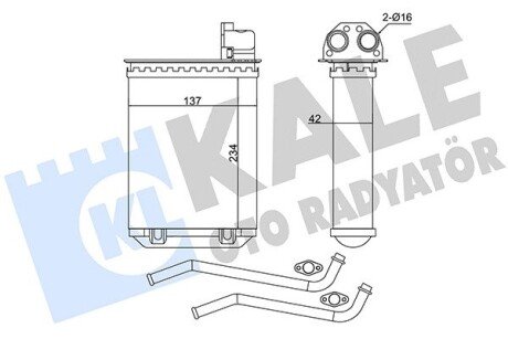 PEUGEOT Радіатор опалення 205/309 Kale 346495