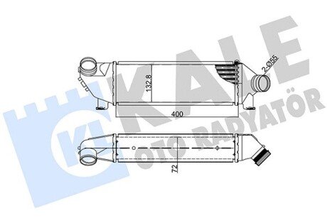 FORD Інтеркулер Transit 2.0DI/TDCi 00- Kale 346600 (фото 1)