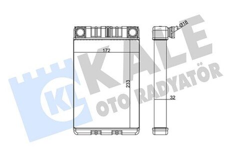 Радіатор обігрівача MB C-Class OTO RADYATOR Kale 346625