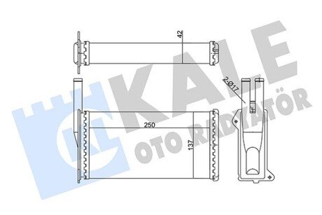 FORD Радіатор опалення Escort VI, Scorpio I,II, Sierra Kale 346760 (фото 1)