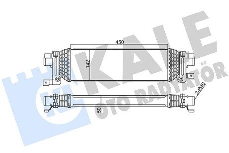 FORD Інтеркулер Fiesta V,Fusion,Mazda 2 1.4/1.6TDCi 01- Kale 346800