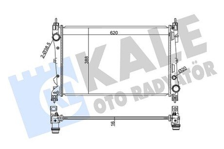 Радіатор охолодження Fiat Doblo, Pratico - Opel Combo Radiator OTO RADYATOR Kale 347325