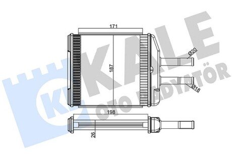 DAEWOO Радіатор опалення Evanda, Chevrolet Epica Kale 347345