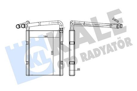 Радіатор обігрівача Kia Rio II OTO RADYATOR Kale 347415