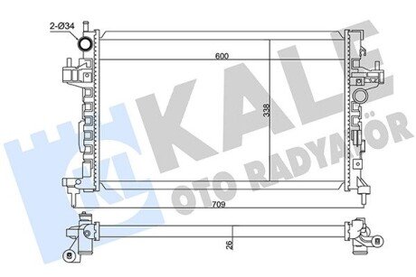 OPEL радіатор охолодження Combo Tour,Corsa C 1.3CDTi 03- Kale 347495