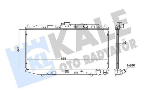 HONDA Радіатор охолодження двиг Civic II, IV 1.5/1.6 Kale 347540