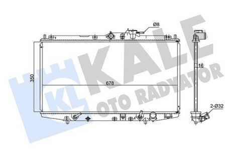 HONDA Радіатор охолодження двиг. Accord VI 1.6/2.3 98- Kale 347585