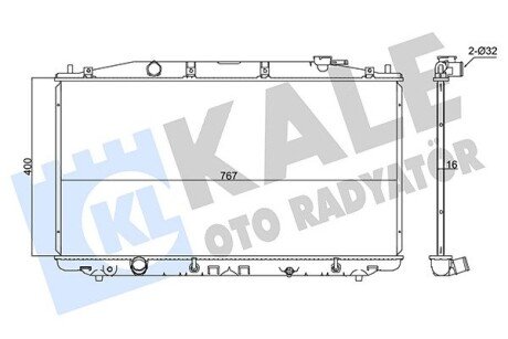 Радіатор охолодження Honda Accord VIII OTO RADYATOR Kale 347595