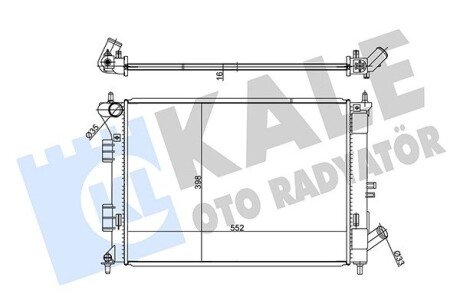 HYUNDAI Радіатор охолодження двиг. i30, Elantra, Kia Ceed, Cerato, Soul 1.4/1.6 11- Kale 347785