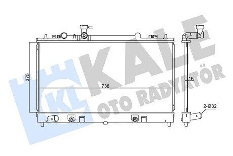 Радіатор охолодження Mazda 6 OTO RADYATOR Kale 347880