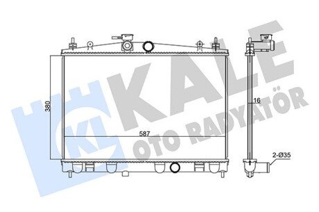 Радіатор охолодження Nissan Cube, Juke OTO RADYATOR Kale 348005