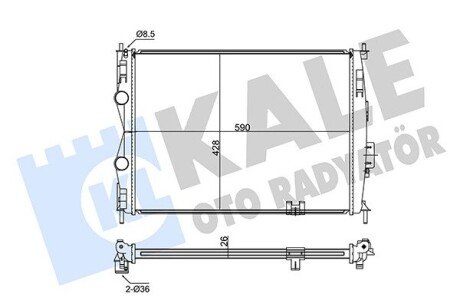 Радіатор охолодження Nissan Qashqai OTO RADYATOR Kale 348045 (фото 1)