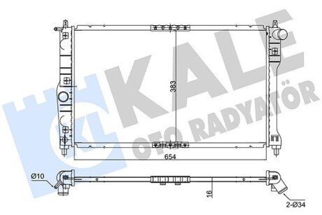 DAEWOO радіатор охолодження Nubira Kale 348205