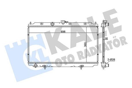 NISSAN радіатор охолодження Almera II,Primera 1.5/1.8 00- Kale 348640